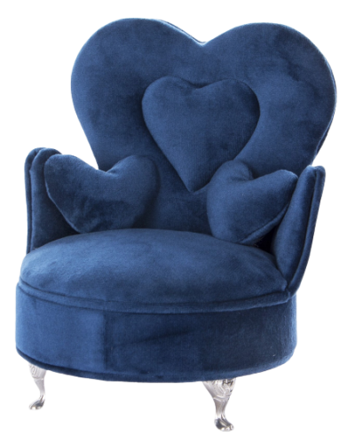 Szkatułka Na Biżuterię Niebieska Fotel
