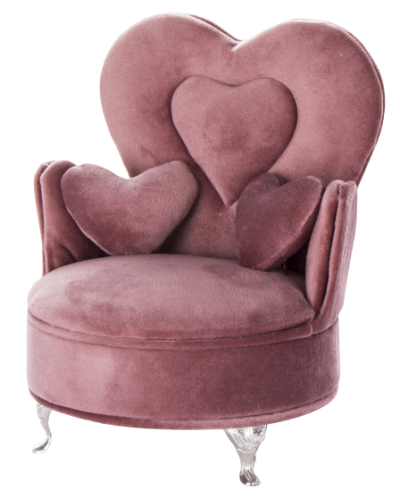 Szkatułka Na Biżuterię Różowa Fotel