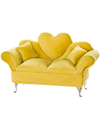 Szkatułka Na Biżuterię Żółta Sofa