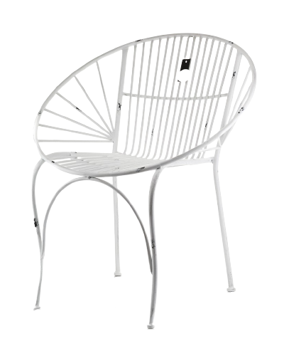 Fotel Metalowy Biały