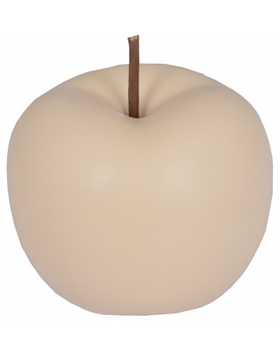 Jabłko Ceramiczne Dekoracja Beżowy Mat Duże