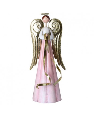 Figurka Anioł W Różowej Sukience