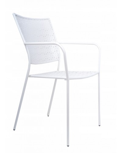 Krzesło Metalowe Grodowe Loft Białe