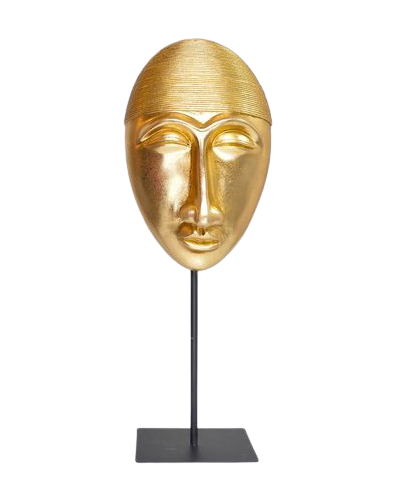Maska Złota Na Podstawie Figurka 37,5 Cm